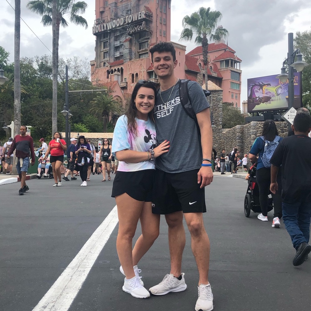 Tie dye Cropped Disney Tee